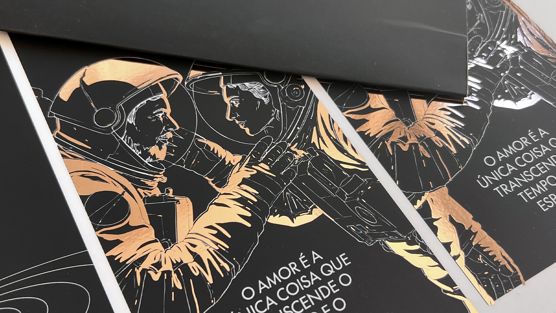 Visual identity for an Interstellar wedding invitation